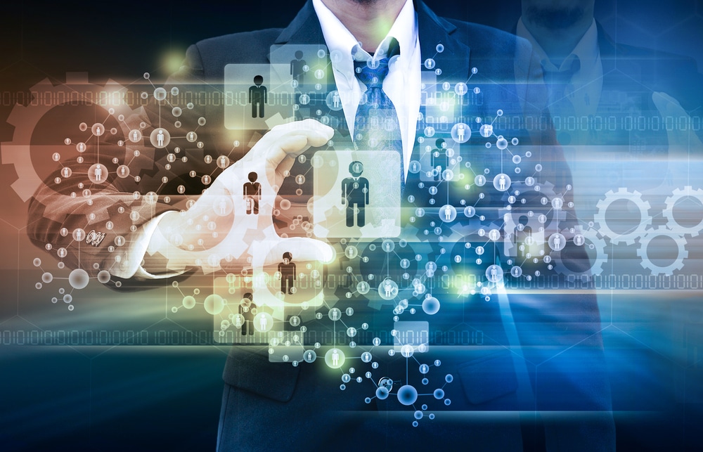 abstract people and tech image