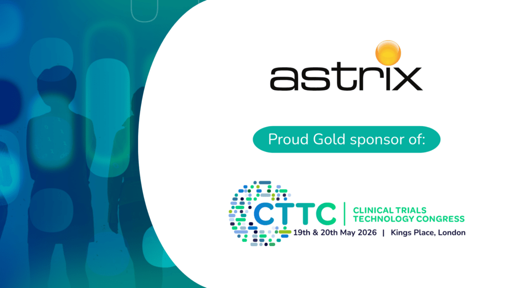 banner of astrix sponsorship at clinical trials tech conference