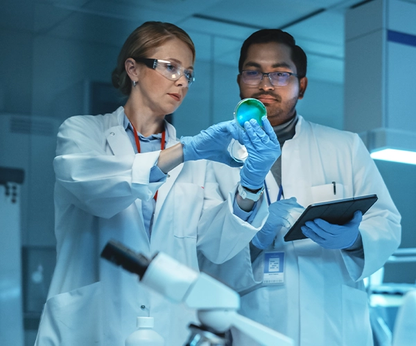 Life Scientists working together